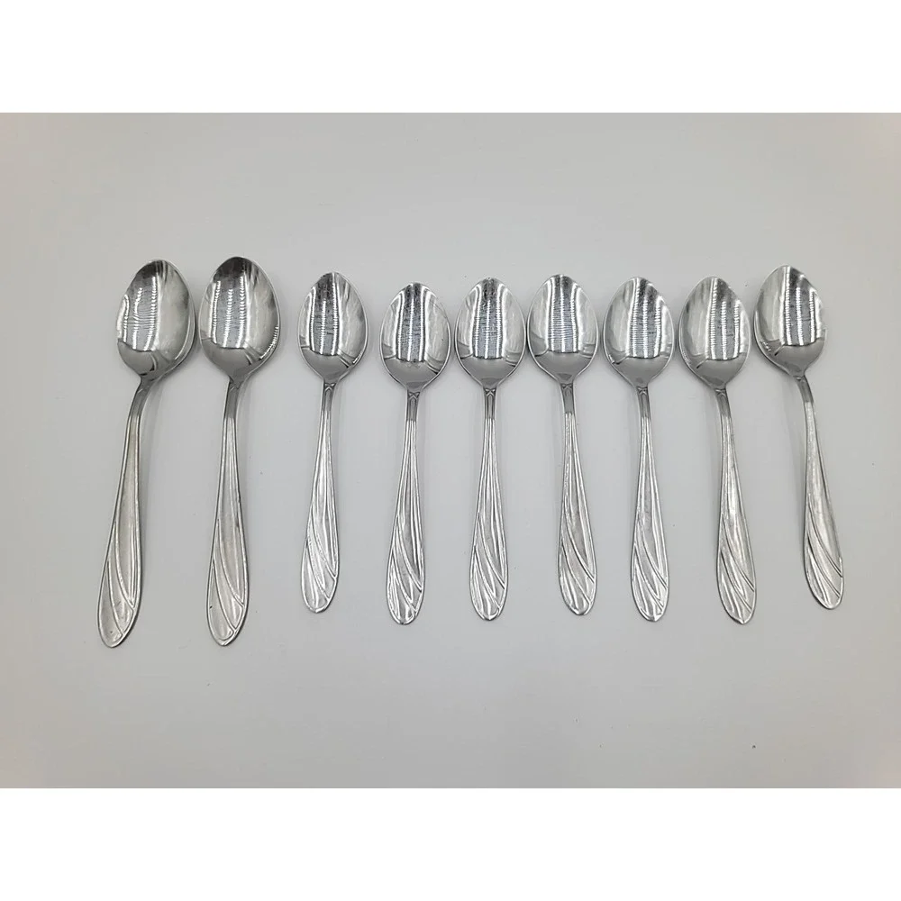 9pc‎ Cambridge Medina Spoons Stainless Steel Flatware Glossy